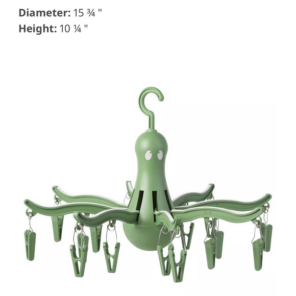 Blue Octopus-Shaped Drying Rack - Picture 4 of 4